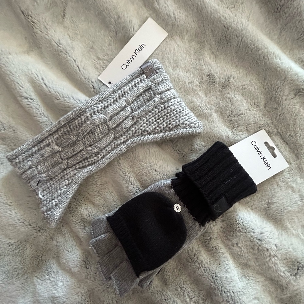 Calvin klein headband & gloves